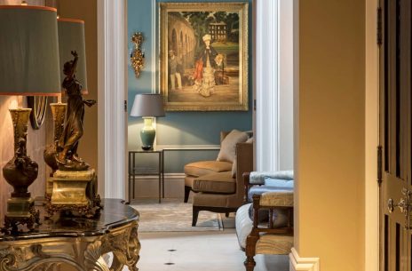 Luxurious entrance hall and furniture