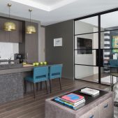 Roselind Wilson Design Eastcastle Street open plan kitchen living room