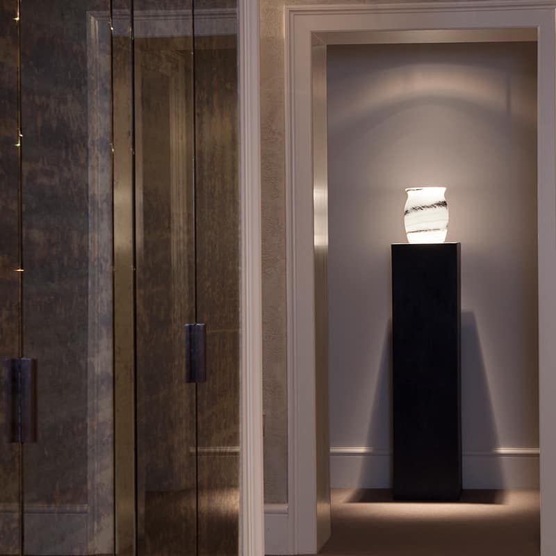 Elegant hallway and lamp