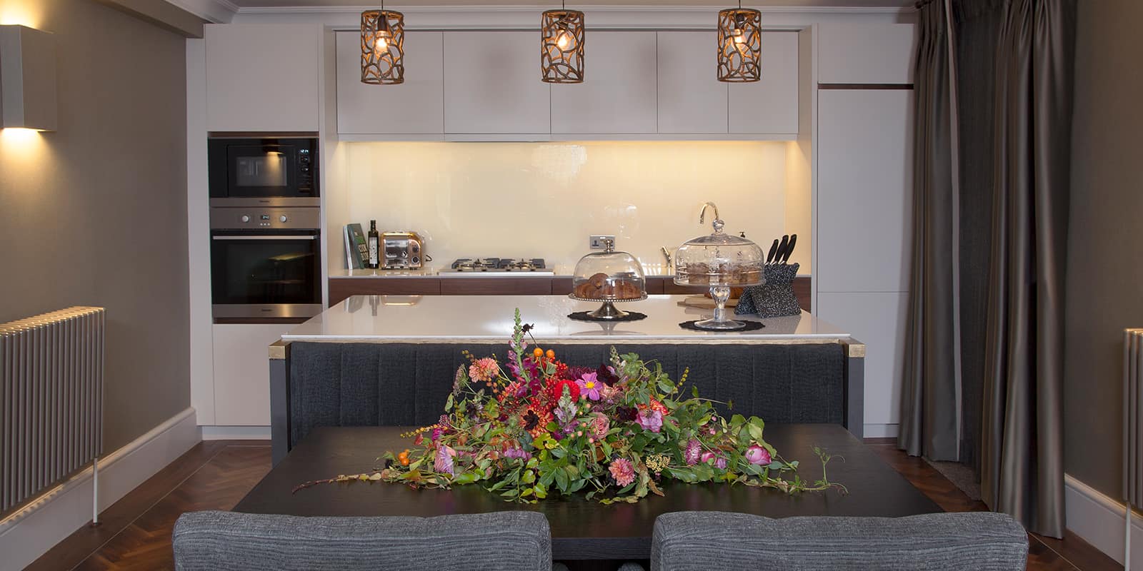 A white kitchen installation and design