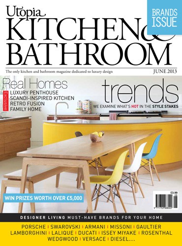cover of utopia kitchen and bathroom magazine june 2013 issue