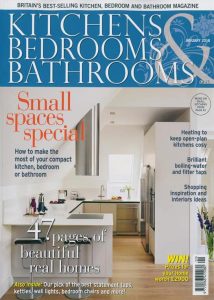 cover of kitchens bedrooms and bathrooms magazine january 2018 issue
