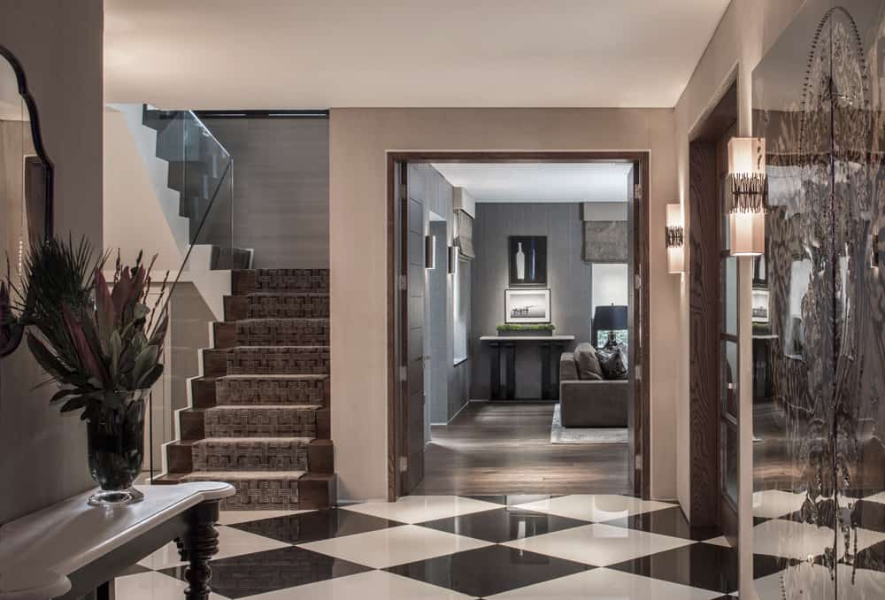 Broad Walk luxurious new build entrance hall by Roselind Wilson Design