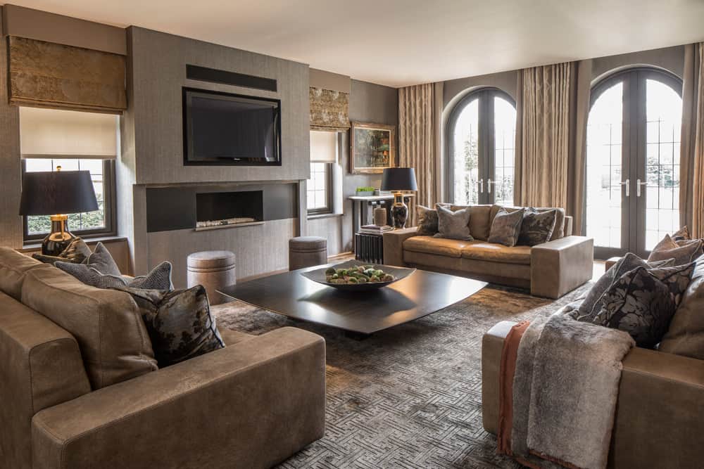 Broad Walk luxurious new build living room by Roselind Wilson Design