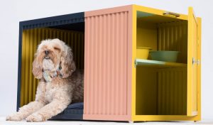 designer dog kennel for bowwow haus london by roselind wilson design