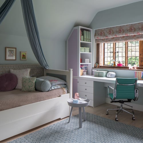 floral design in a girls bedroom by roselind wilson design