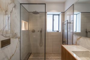 contemporary industrial bathroom design by roselind wilson design