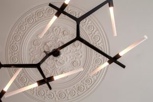 ceiling rose with contemporary pendant light