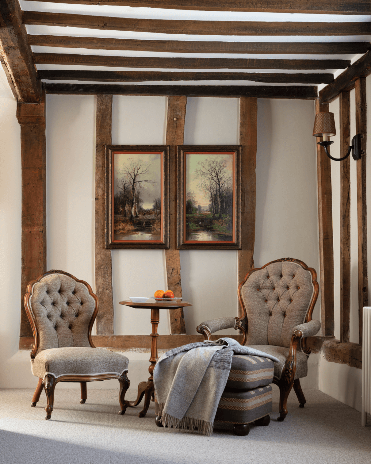 two chairs in a sun lounge