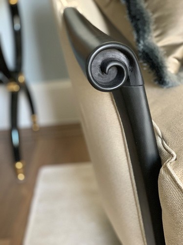 cocktail armchair detail roselind wilson design