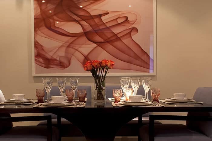 Dining table and contemporary art