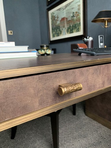 textured study desk design details roselind wilson design
