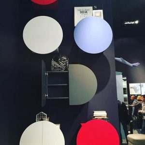 circular furniture in bright colours